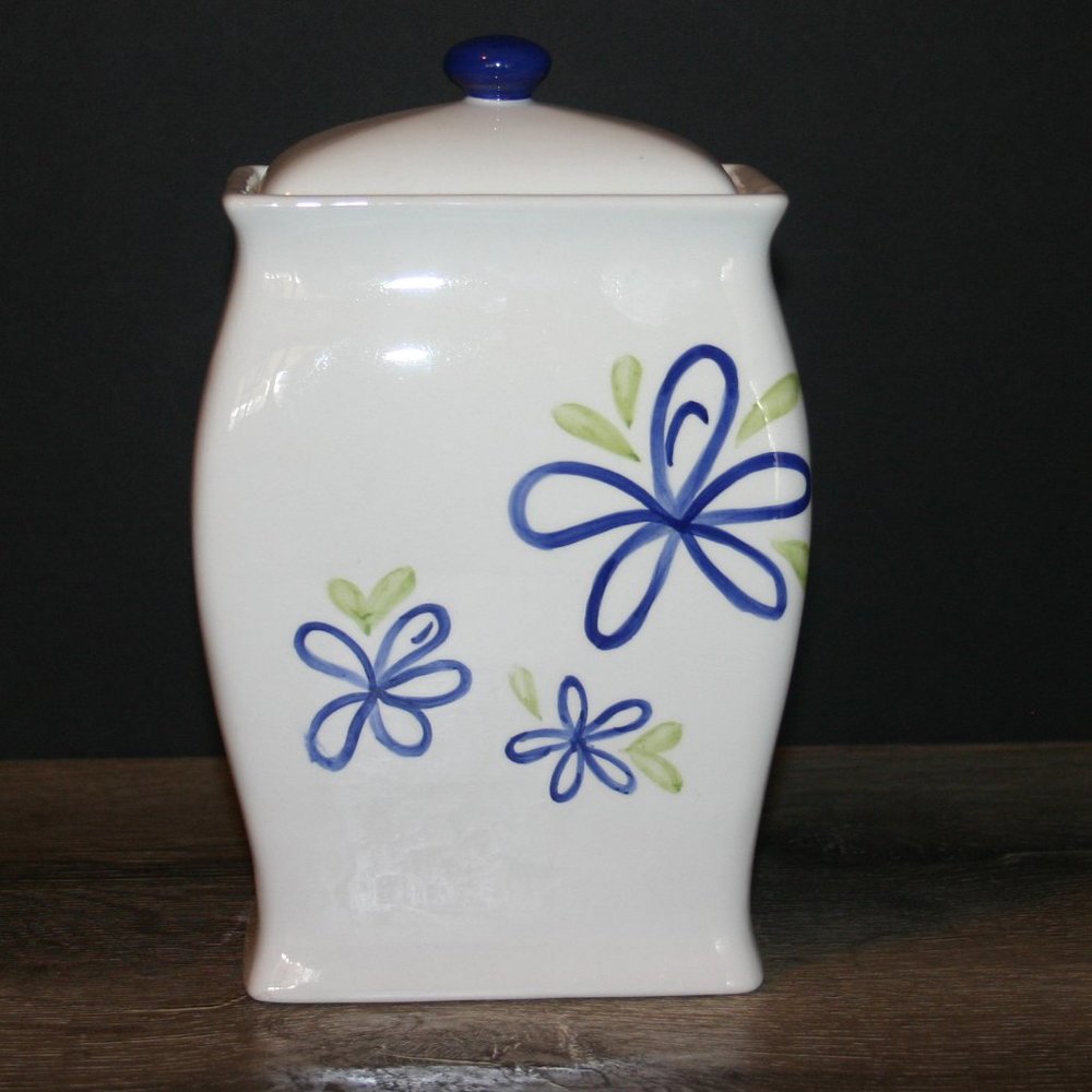 2003 Ceramic Starbuck's Canister w/Rubber Seal Lid R-529
